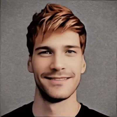 Animated portrait of Nicholas (Nick) Christian smiling while greeting visitors with a waving hand.